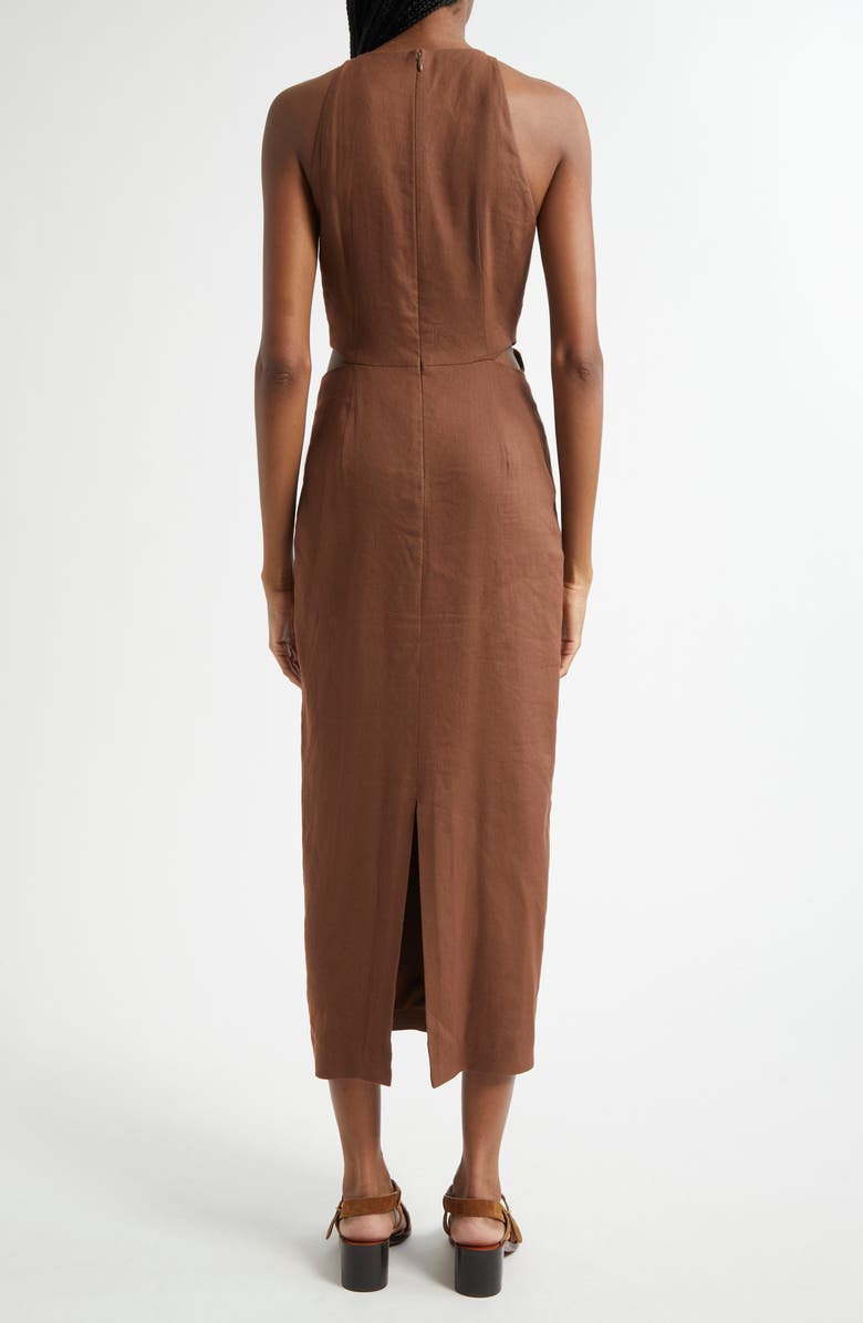 Veronica Beard Isla Metallic Detail Linen Blend Sheath Dress, Alternate, color, 