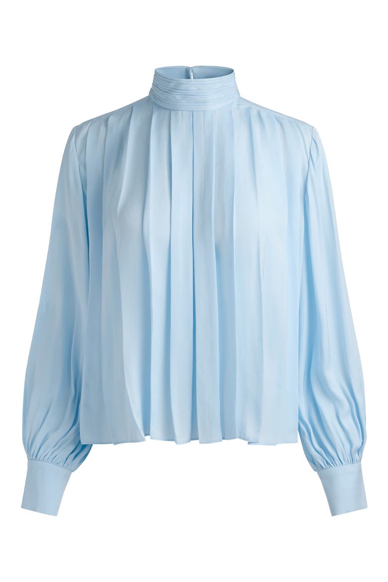 Gertrude Mock Neck Top, Alternate, color, CAROLINA BLUE