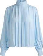 Alice + Olivia Gertrude Mock Neck Top