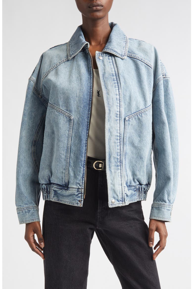 Oversize Denim Jacket, Main, color, SOUTH BLUE