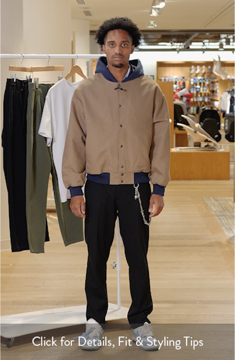 Hooded Cotton Canvas Bomber Jacket, sales video thumbnail