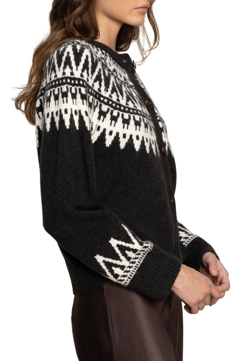 Sanctuary Fair Isle Crewneck Cardigan, Alternate, color,