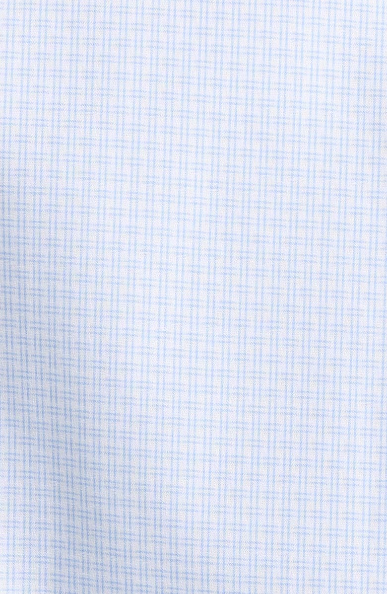 Nordstrom Trim Fit Jocko Check Premium Non Iron Cotton Dress Shirt, Alternate, color, Blue Jocko Pat