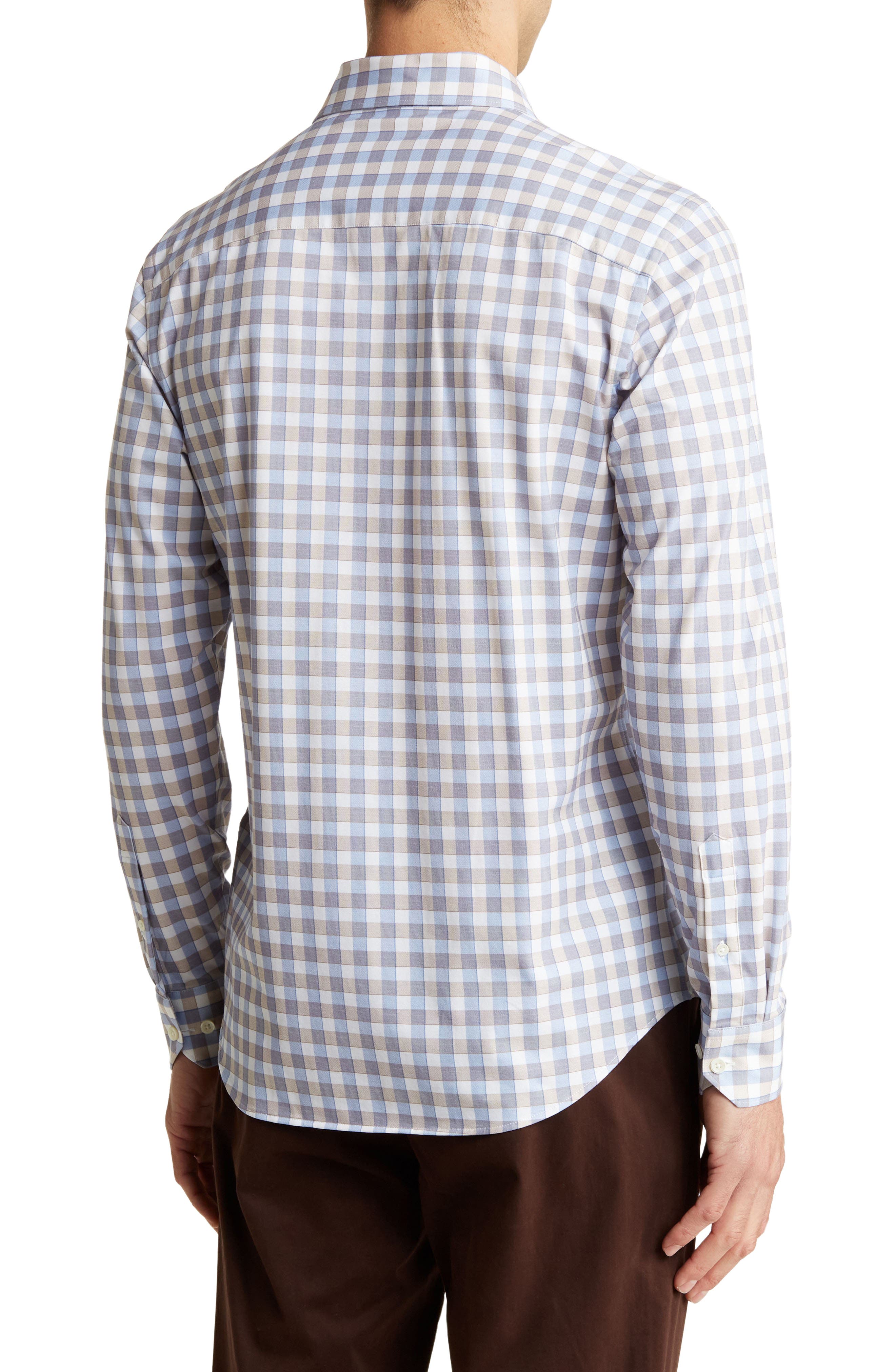 Bugatchi Plaid Cotton 4-Way Stretch Button-Down Shirt (Men) | Nordstromrack