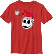 The Nightmare Before Christmas Boy's The Nightmare Before Christmas Jack Santa Hat Graphic T-Shirt