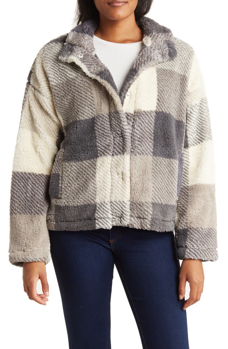 Thread & Supply One Track Mind Faux Shearling Jacket, Main, color, 