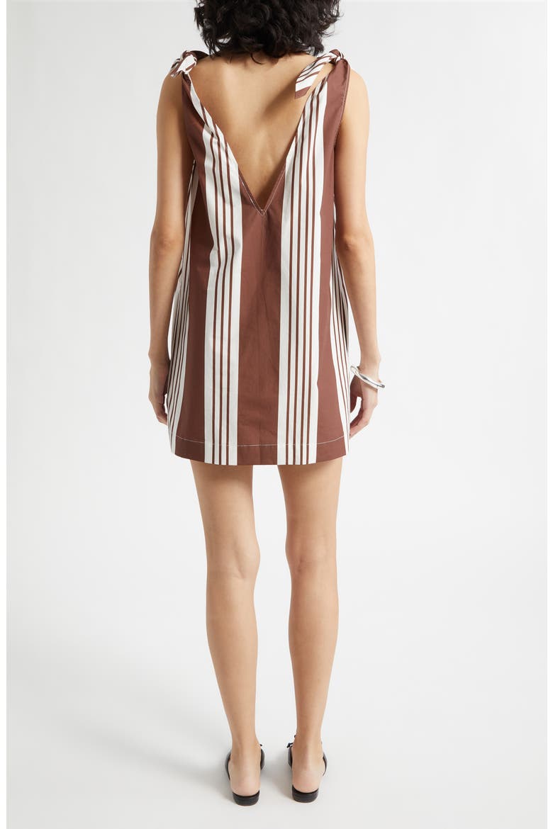 Rosie Variegated Stripe Cotton Minidress, Alternate, color, CHOC STRIPE