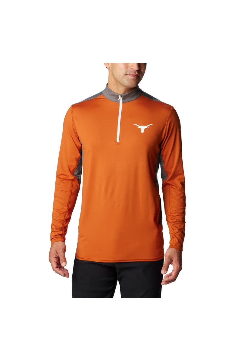 Columbia Men's Columbia Burnt Orange Texas Longhorns Tech Trail<sup>™</sup> Omni-Shade Quarter-Zip Top, Alternate, color, Burnt Orange