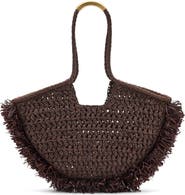 MANGO Natural Fiber Shoulder Bag