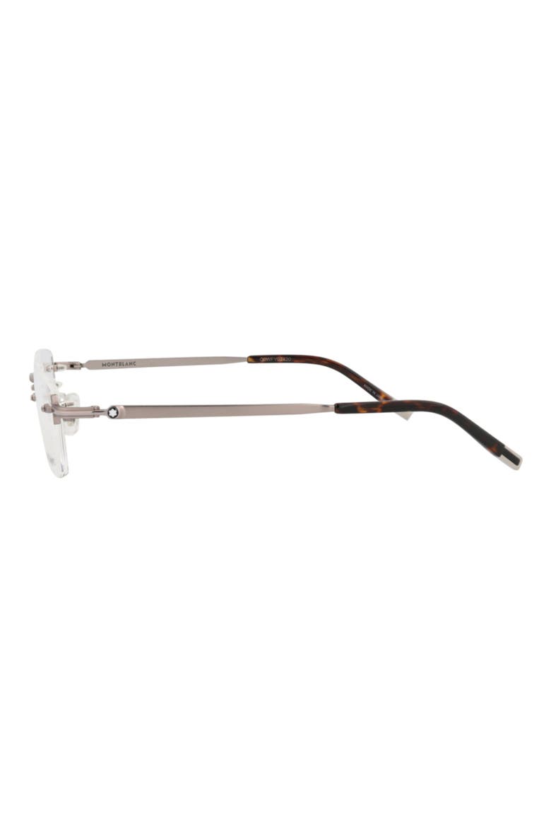 54mm Square Optical Glasses, Alternate, color, RUTHENIUM TRANSPARENT