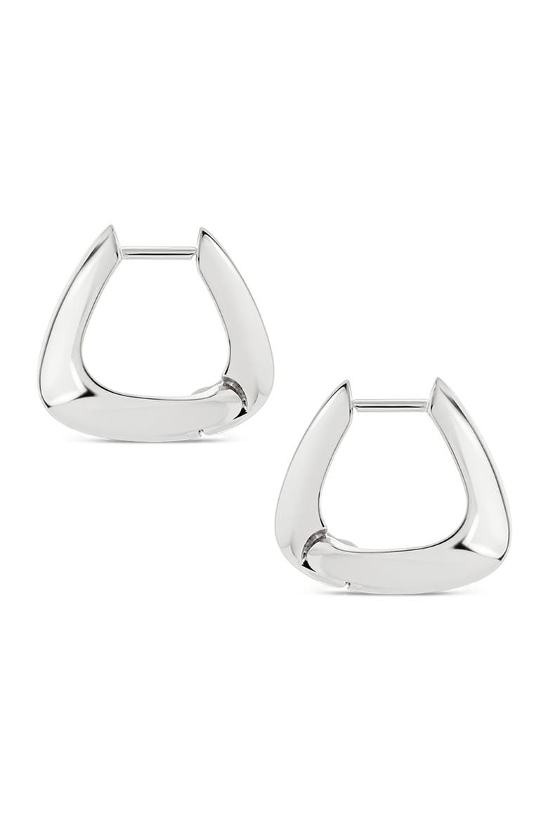 Luna Teardrop Hoop Earrings, Alternate, color, SILVER