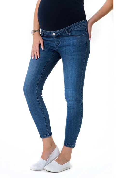 Skinny Foldover Waistband Maternity Jeans
