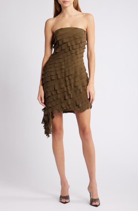Ruffle Strapless Minidress (Regular & Long)