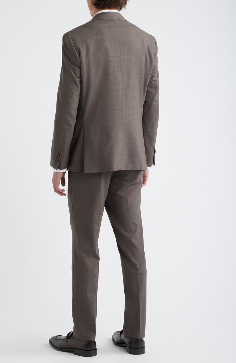 Jack Victor Esprit Tobacco Brown Stretch Wool Suit, Alternate, color,