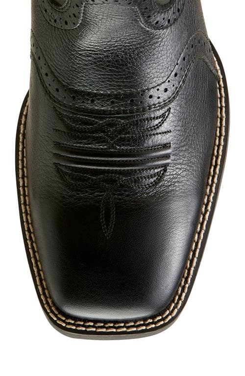 Ariat Sport Wide Square Toe Cowboy Boot In Black