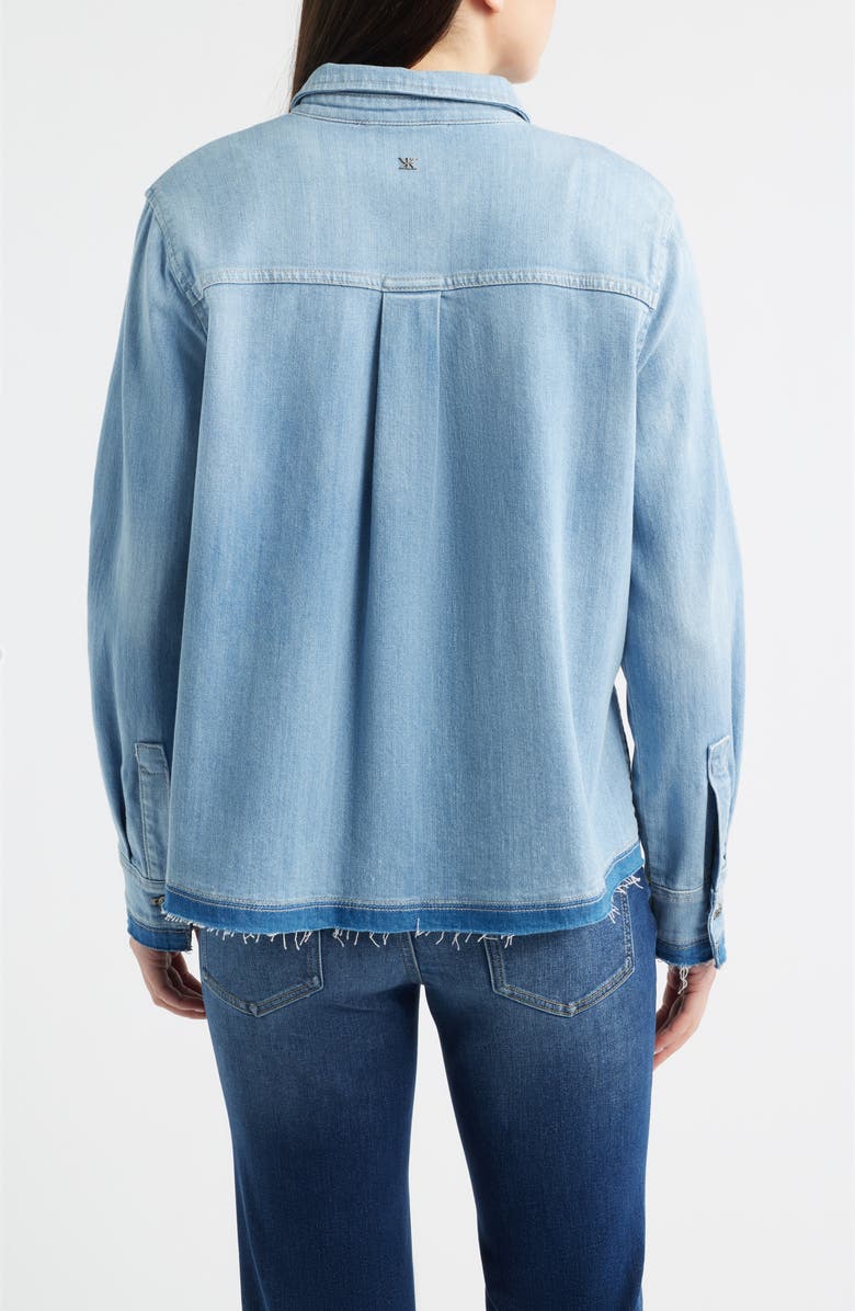 KOBI HALPERIN Olive Denim Shirt, Alternate, color, Light Indigo