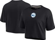 Fanatics Signature Women's Fanatics Signature Black Philadelphia 76ers Elements Super Soft Boxy Cropped T-Shirt
