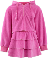Mia Belle Girls Sweet Sorbet Ruffle Terry Hoodie and Ruffle Skirt Set