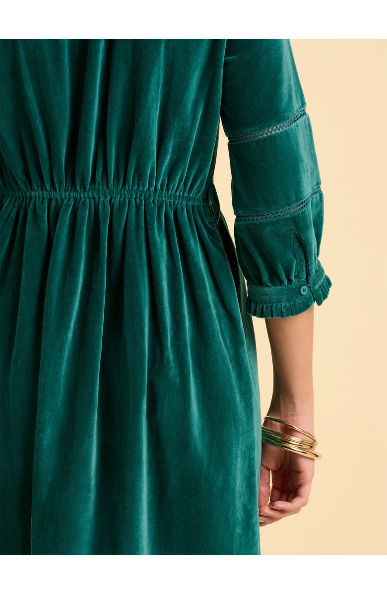 Brakeburn Starry 3/4 Sleeve High Neck Midi Dress, Alternate, color, Turquoise