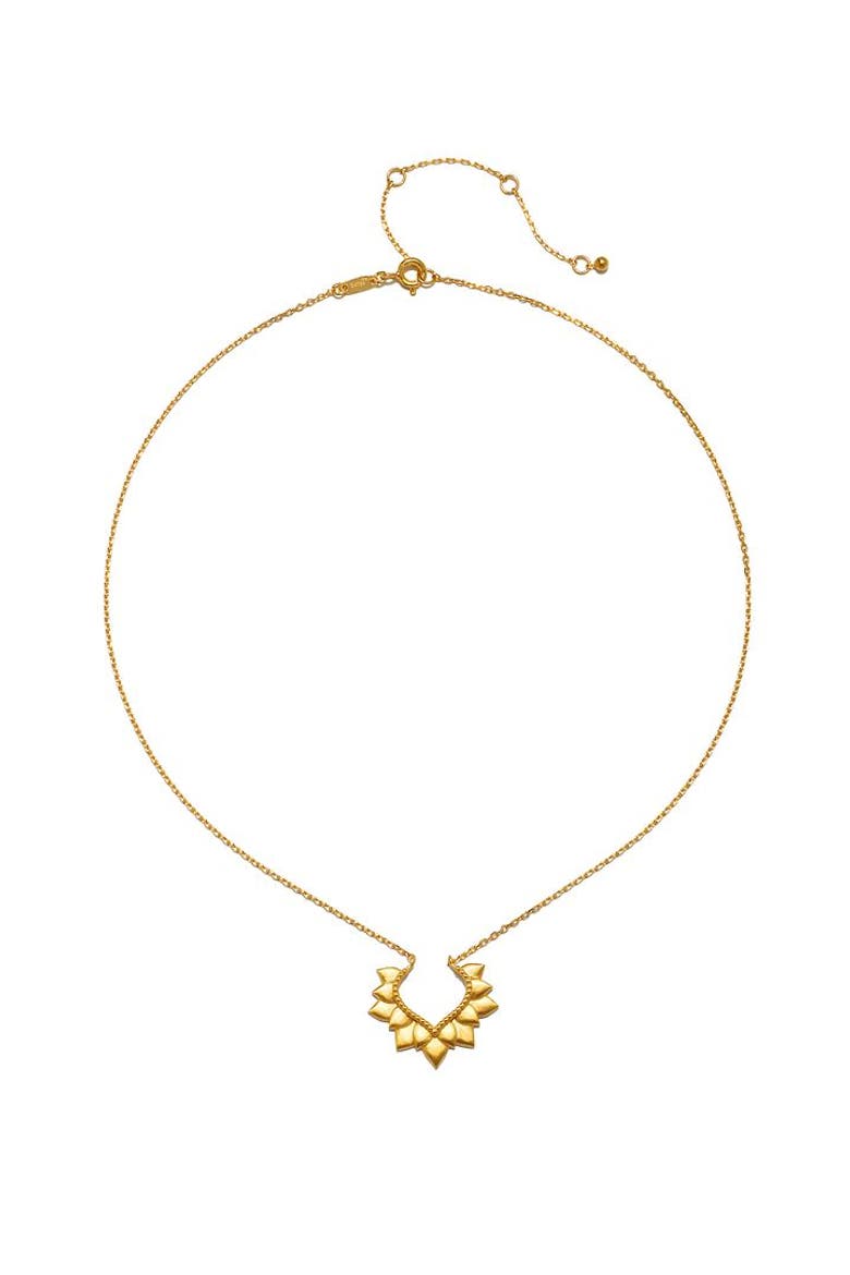 Blooming Love Lotus Petal Necklace, Alternate, color, Gold