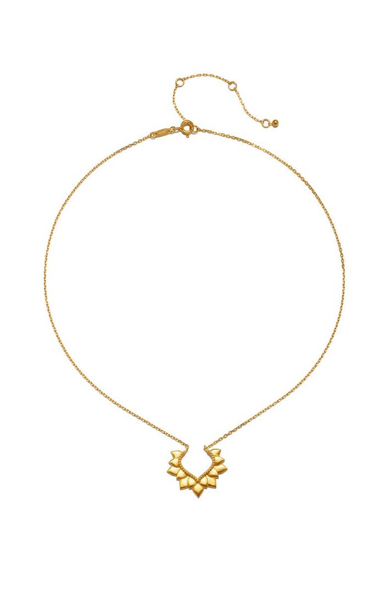Satya Jewelry Blooming Love Lotus Petal Necklace, Alternate, color, Gold