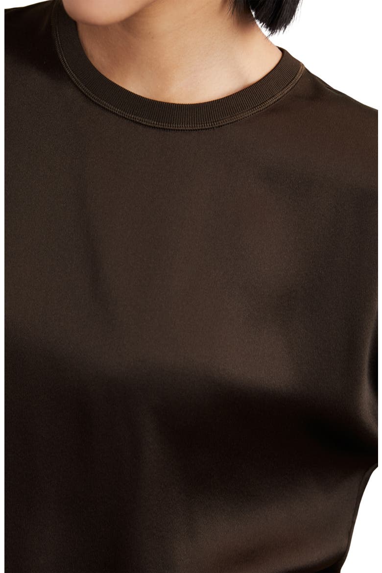Lena Dolman Sleeve Silk Top, Alternate, color, CHOCOLATE BROWN