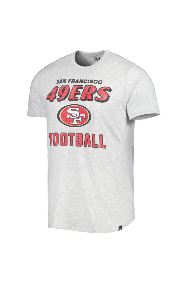 Men's '47 Heathered Gray San Francisco 49ers Dozer Franklin Lightweight T-Shirt, Alternate, color, Gray