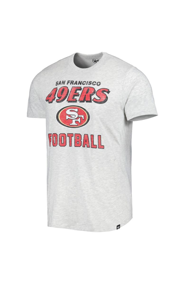 '47 Men's '47 Heathered Gray San Francisco 49ers Dozer Franklin Lightweight T-Shirt, Alternate, color,