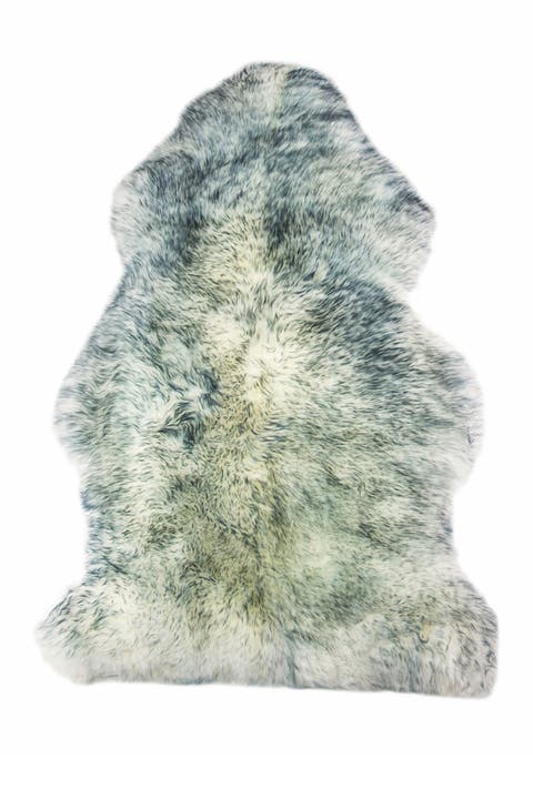 Milan Genuine Sheepskin Shearling Throw 24" x 36" - Grey Mist