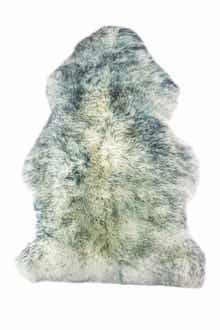 NATURAL Milan Genuine Sheepskin Shearling Throw 24" x 36" - Grey Mist