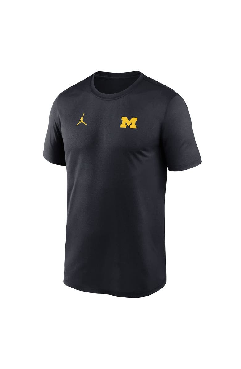 Jordan Brand Men's Jordan Brand Navy Michigan Wolverines 2025 Sideline Small Logo Legend Performance T-Shirt, Alternate, color, 