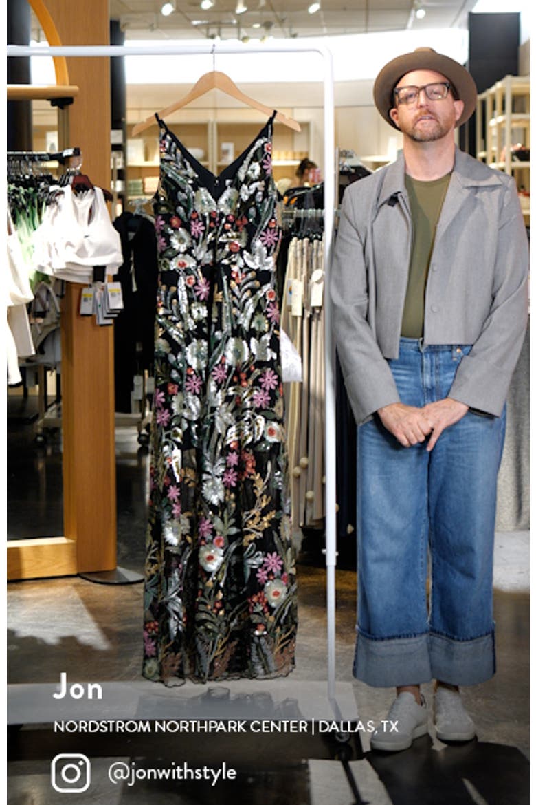 Ariyah Floral Sequin A-Line Gown video