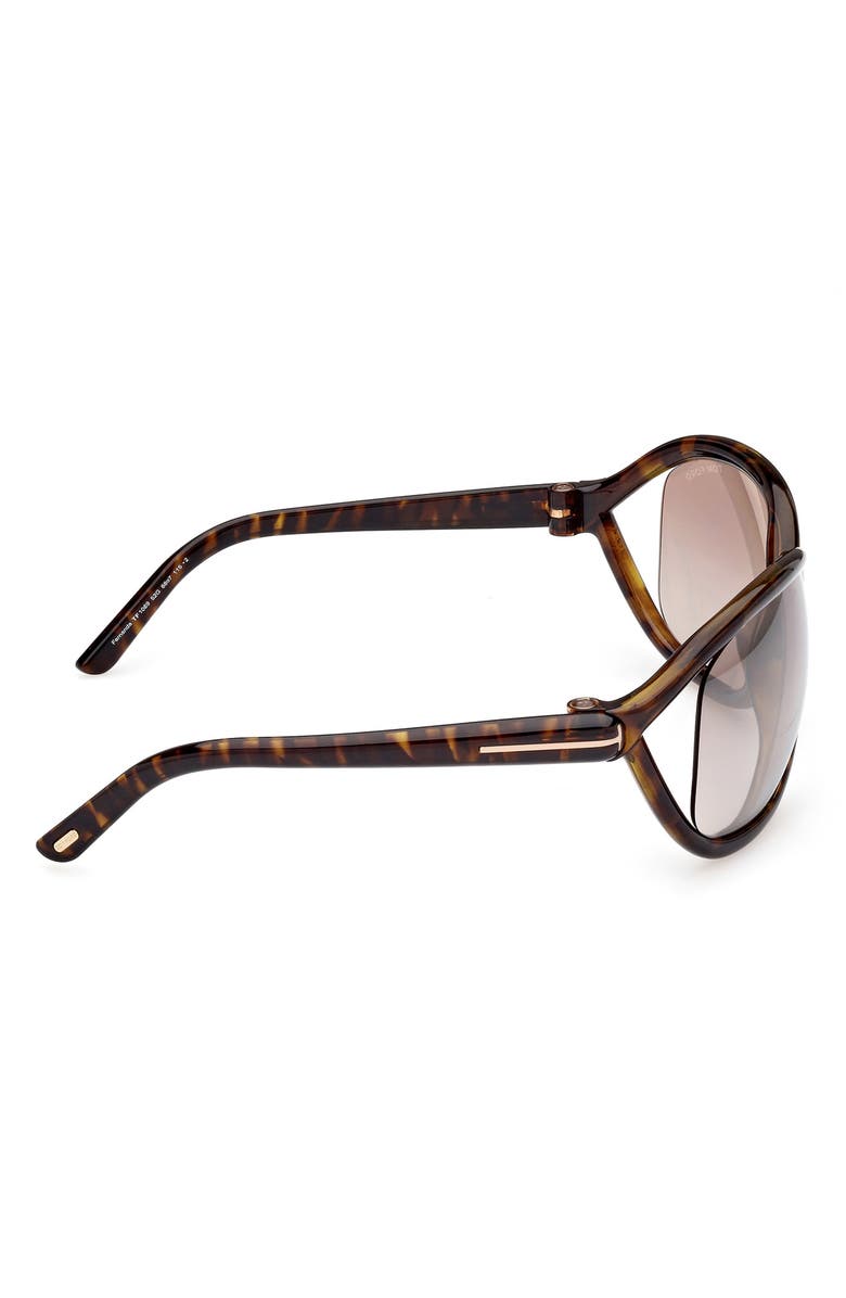 TOM FORD Fernanda 68mm Oversize Butterfly Sunglasses, Alternate, color, Dark Havana / Brown Mirror