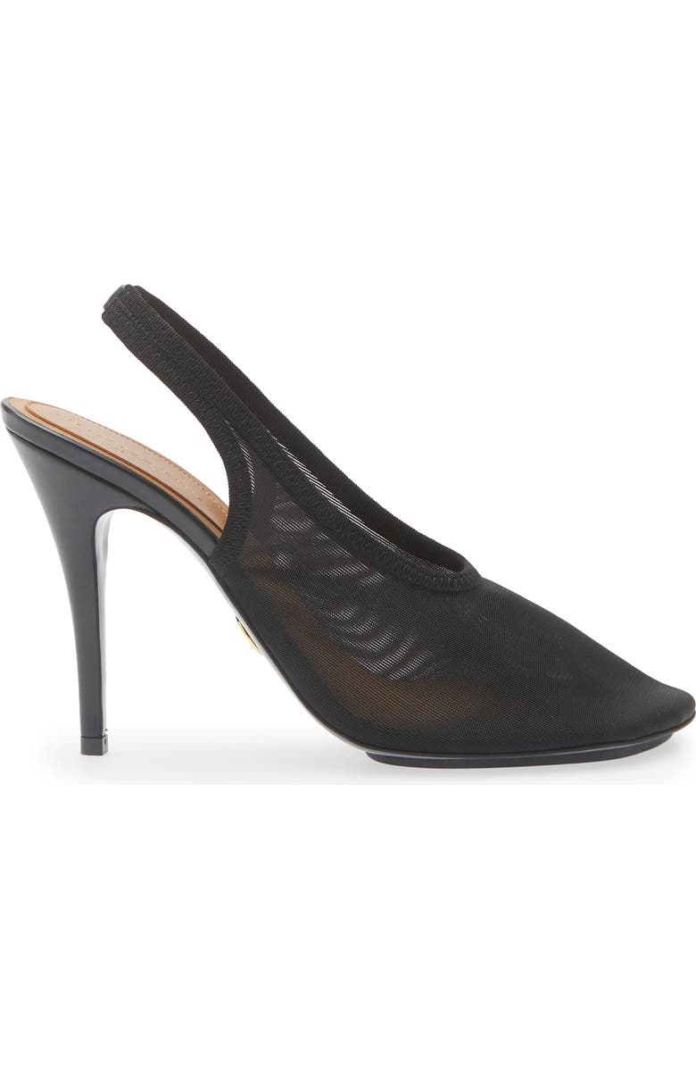 Stella McCartney Stretch Mesh Slingback Pump, Alternate, color, Black