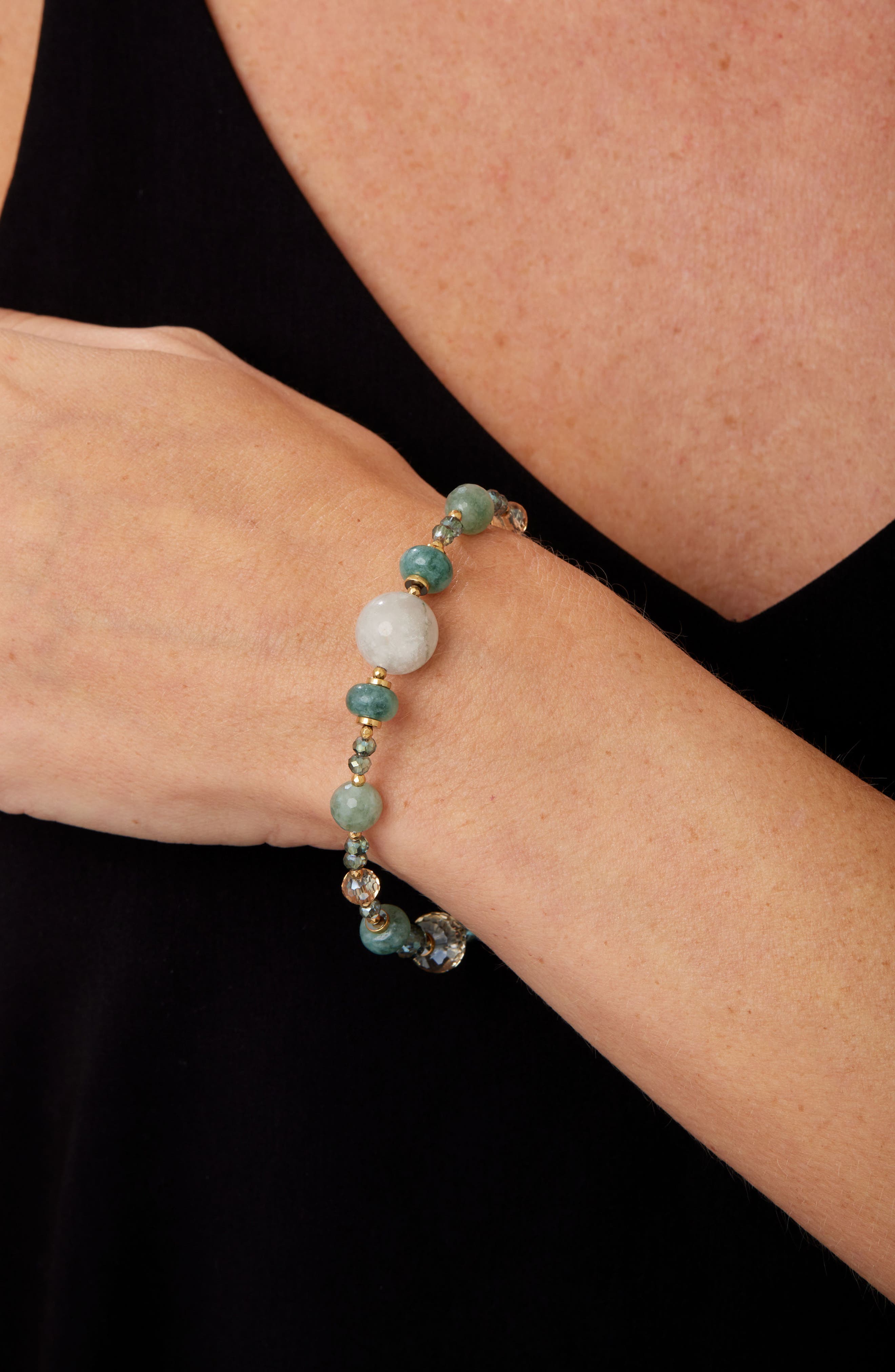 SAVVY CIE JEWELS Semiprecious Bead Bracelet (Women) | Nordstromrack