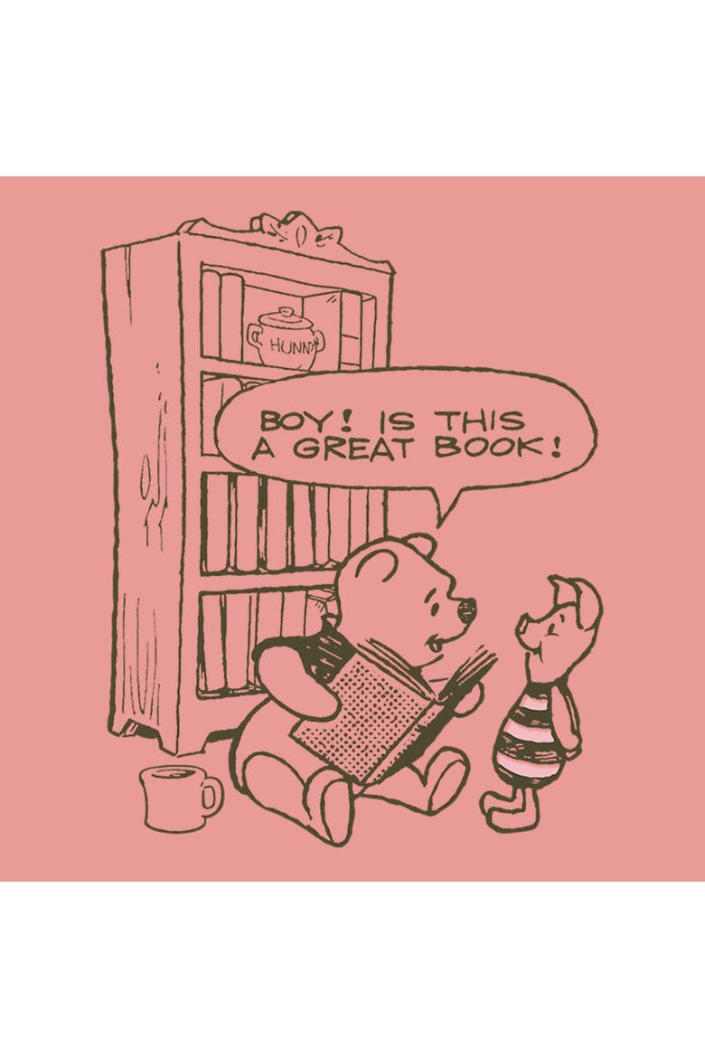 Junior's Great Book Friends Sweatshirt, Alternate, color, Desert Pink