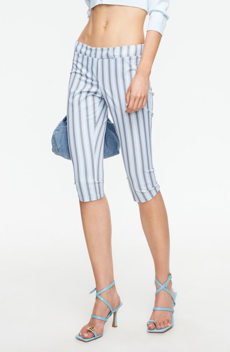 LIONESS Frost Stripe Capris, Alternate, color, Blue Stripe