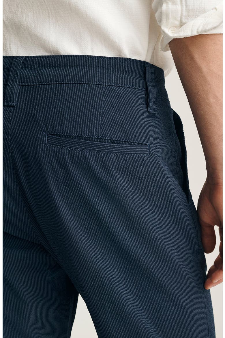 Will Pleated Cotton Blend Pants, Alternate, color, NAVY STRIPE SEERSUCK