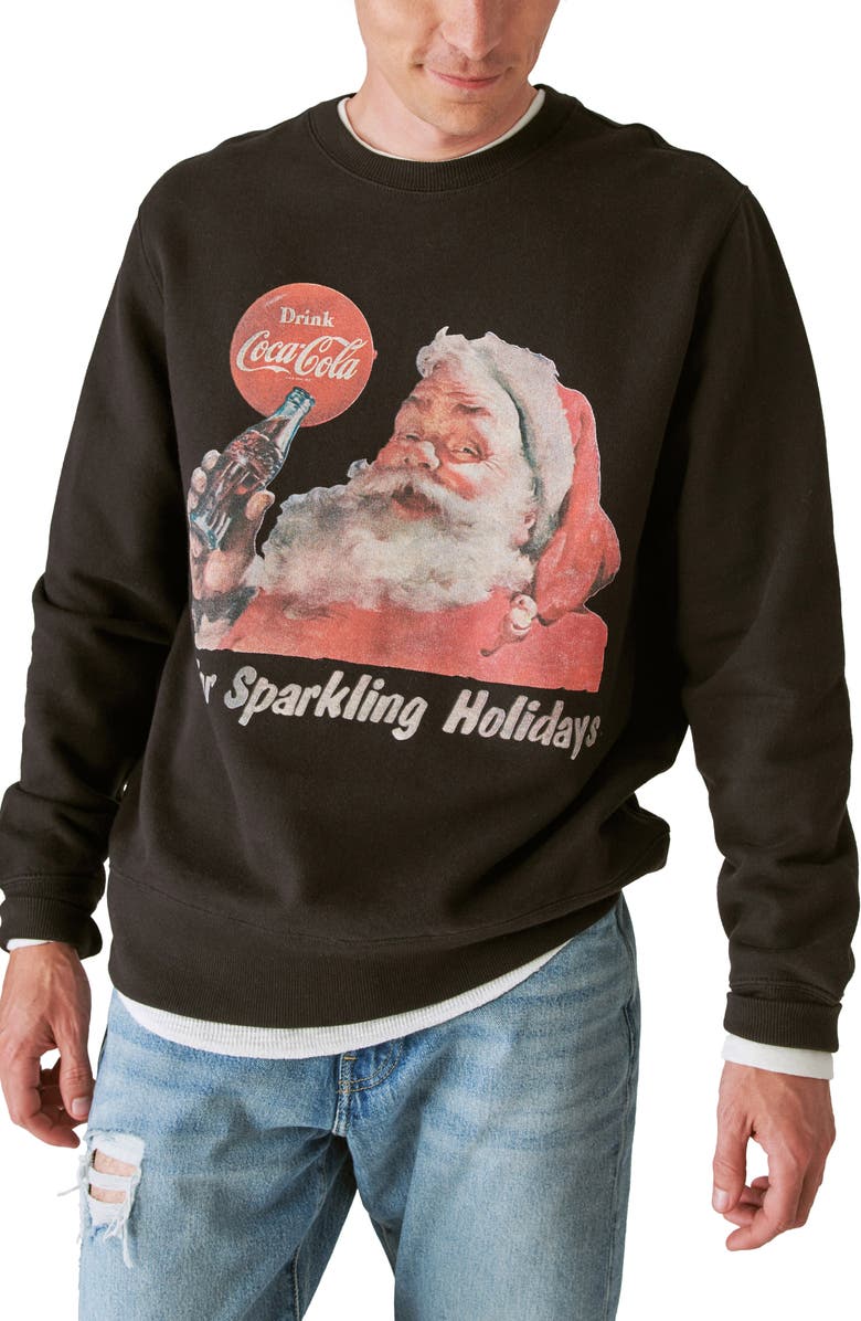 Lucky Brand Coca-Cola<sup>®</sup> Holiday Crewneck Sweatshirt, Main, color,