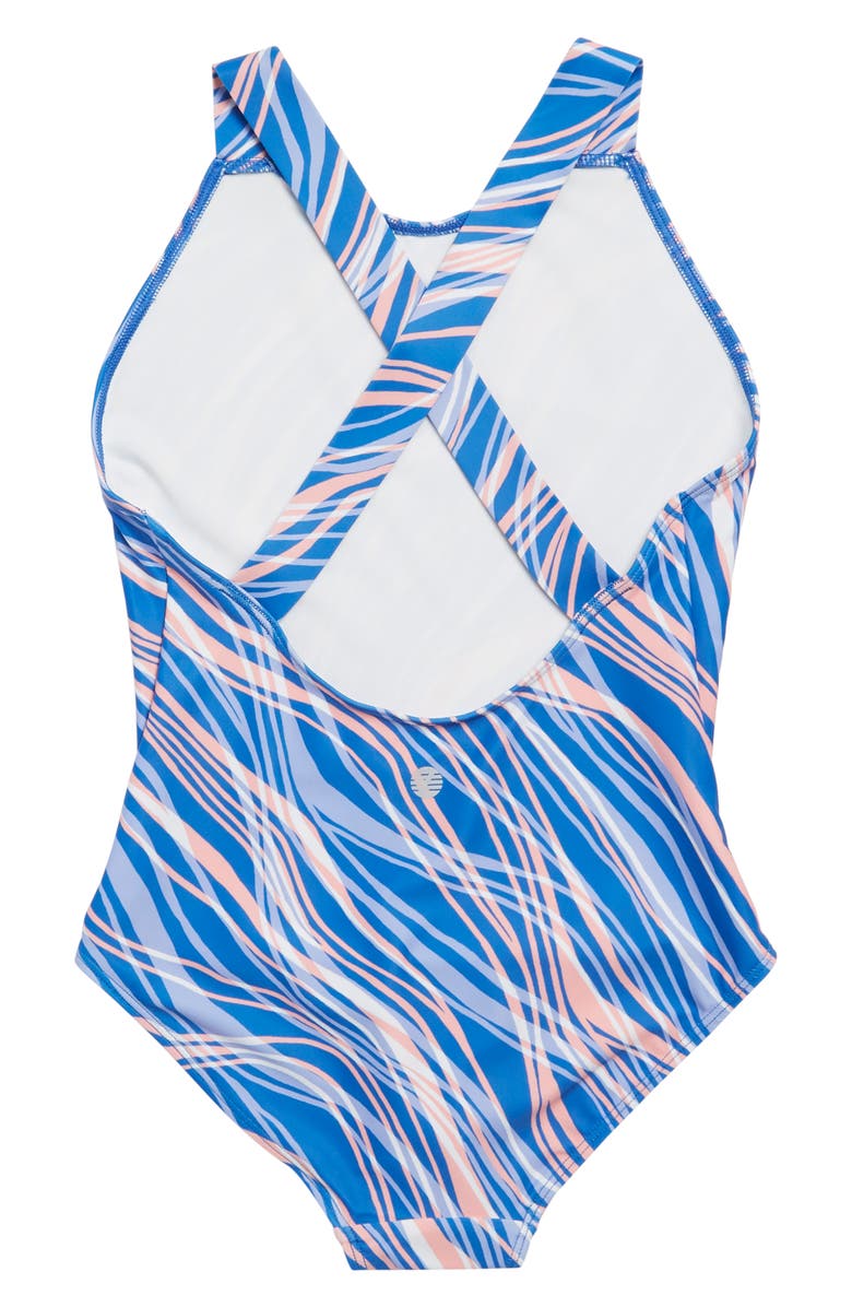 Z by Zella Girl Kids' Somersault One Piece Swimsuit, Alternate, color,