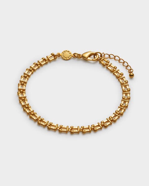 Grecian Waterproof Gold Link Bracelet