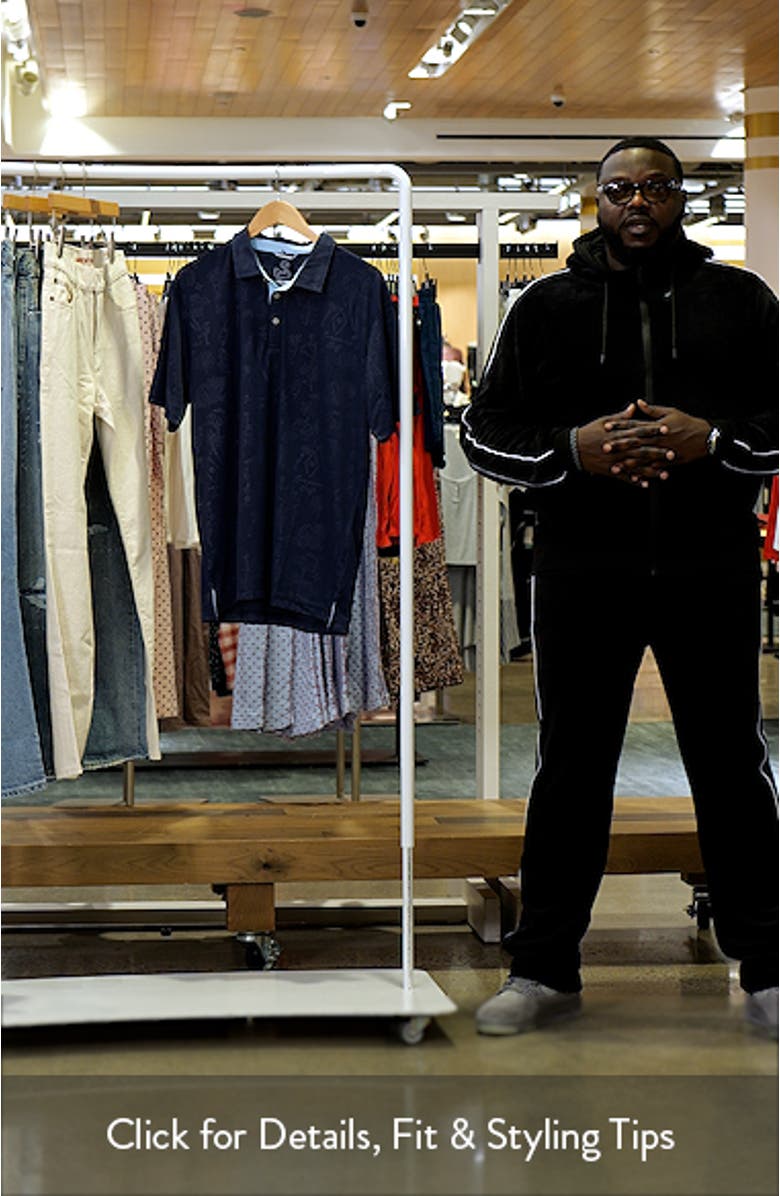 Clubhouse Icon Print Performance Golf Polo, sales video thumbnail