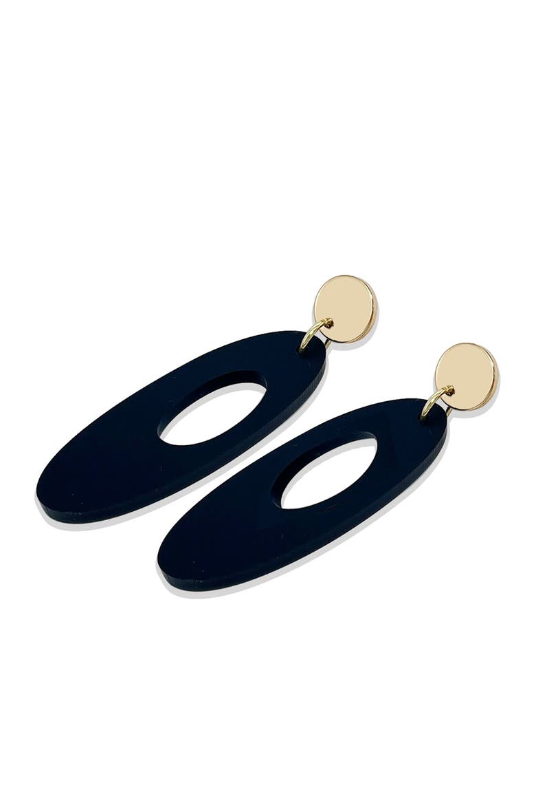 Hepworth Earrings - Black, Alternate, color, Black
