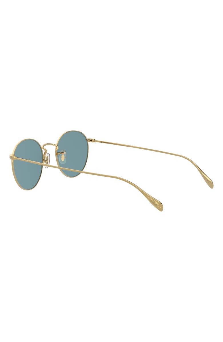 Oliver Peoples Coleridge Sun 50mm Tinted Round Sunglasses, Alternate, color, Gold
