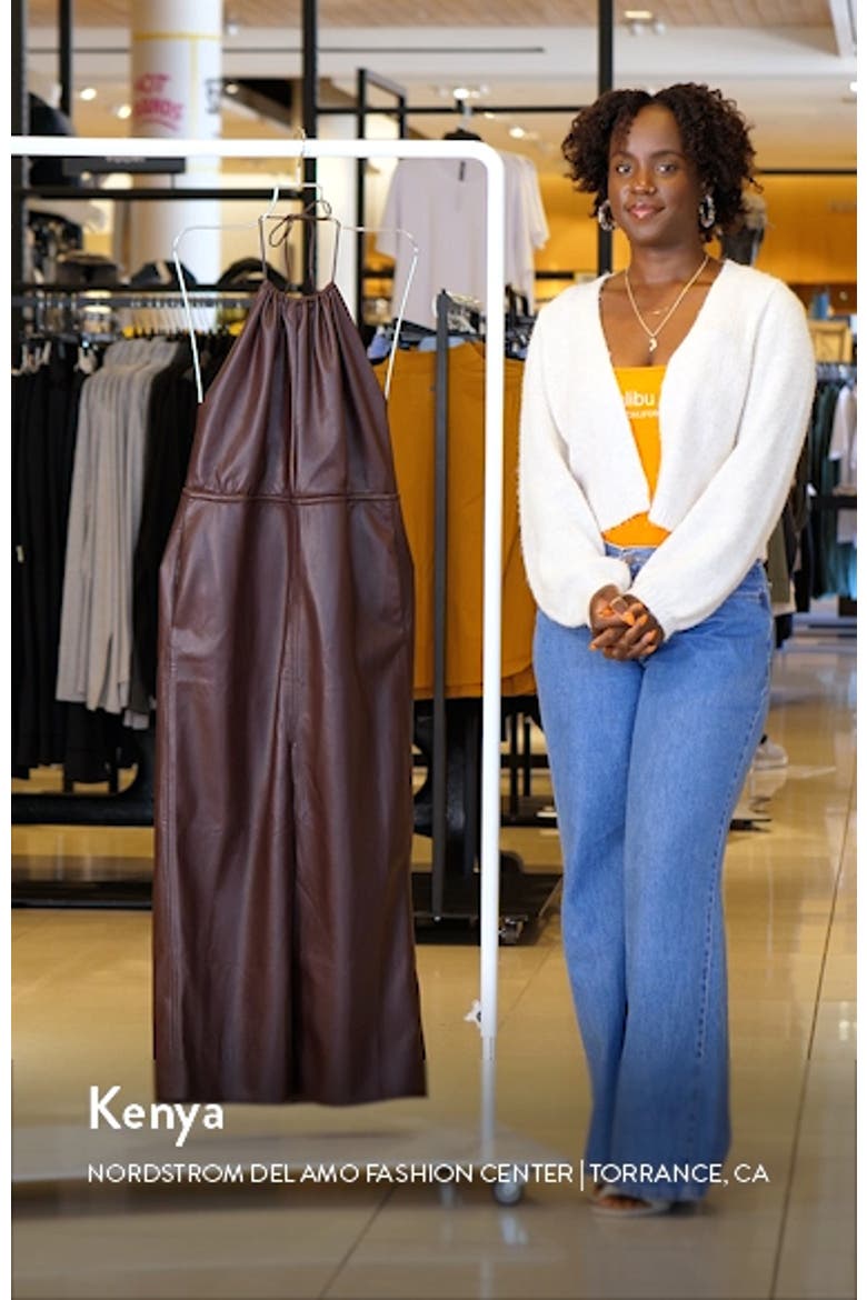 Faux Leather Halter Dress video