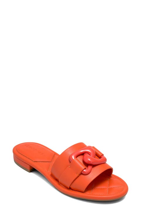 Big Charm Link Slide Sandal (Women)