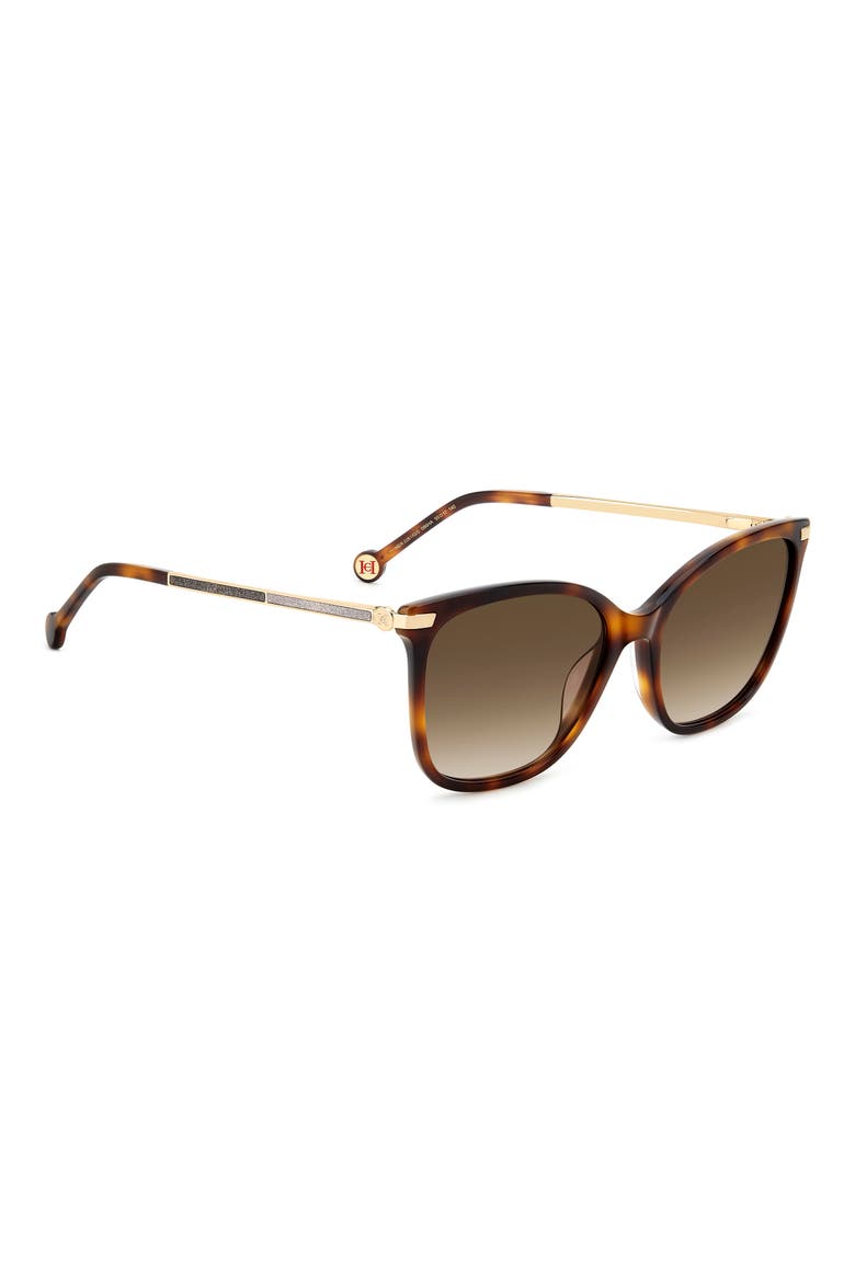 55mm Gradient Rectangular Sunglasses, Alternate, color, HAVANA/ BROWN SF