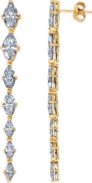 Crislu Oppulent Drops Linear Earrings