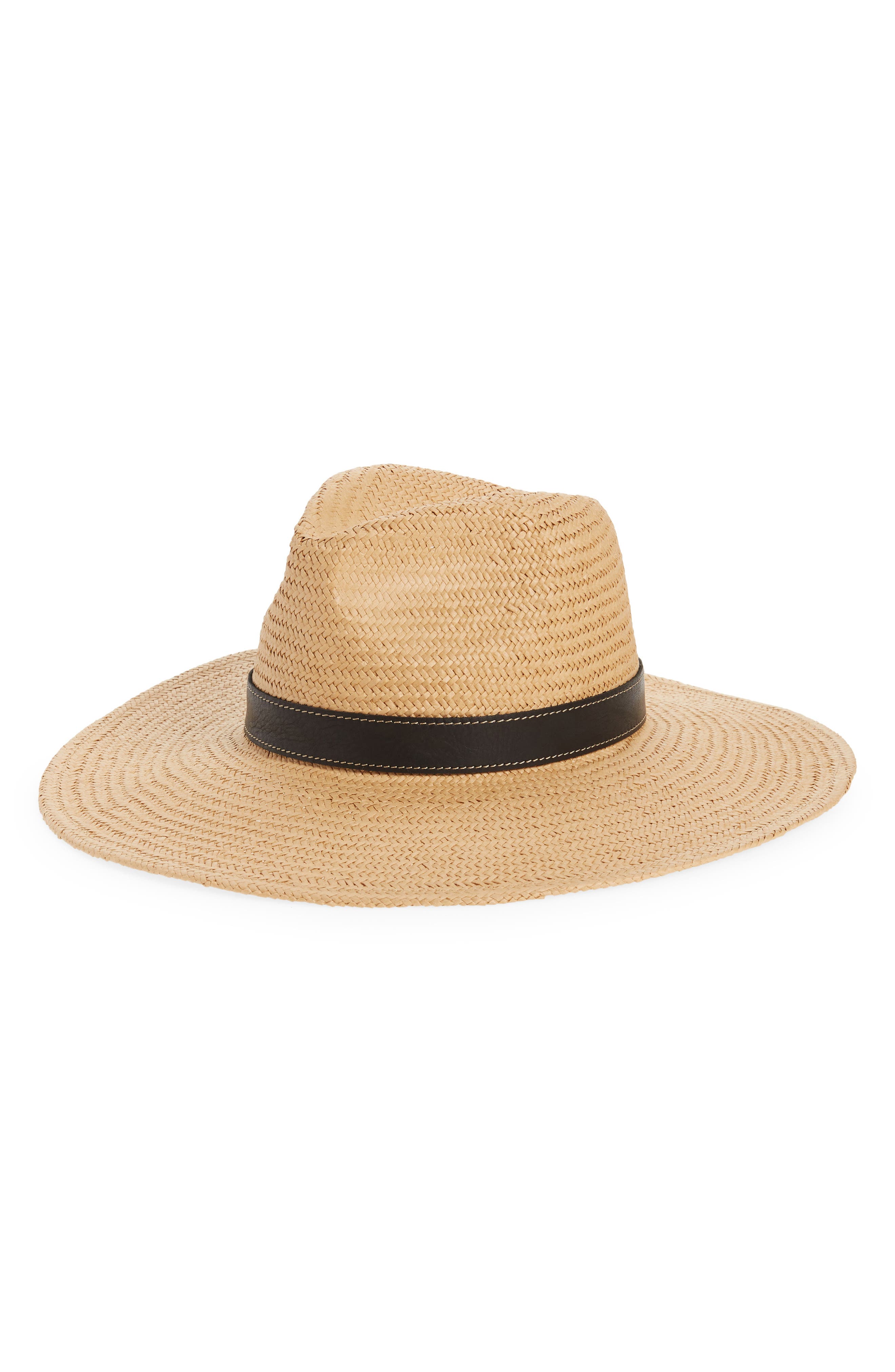 Madewell Wide Brim Straw Fedora Hat (Women) | Nordstromrack