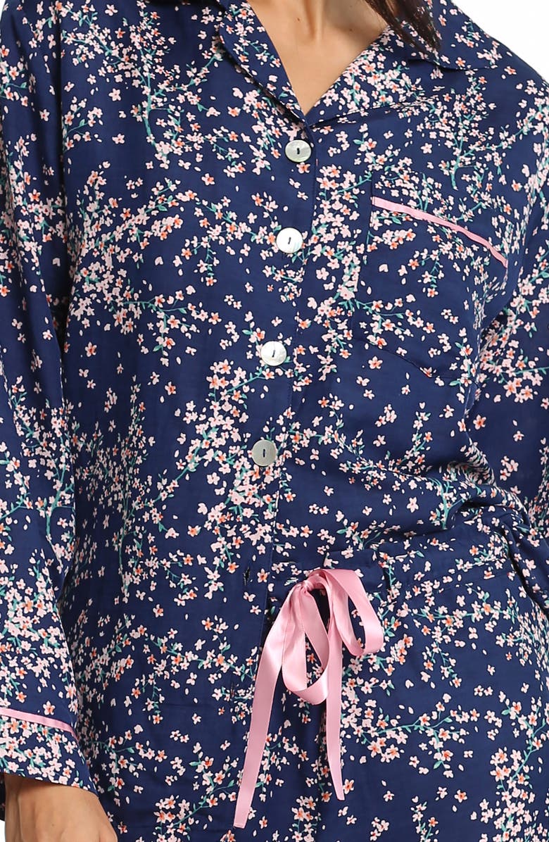 Papinelle Cheri Blossom Cotton & Silk Pajamas, Alternate, color, 